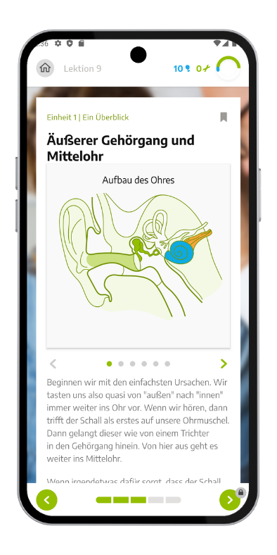 Meine Tinnitus App - Screenshot aus der App - Informationen
