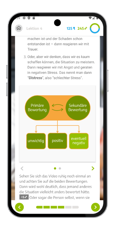Meine Tinnitus App - Screenshot aus der App - Lektion 4