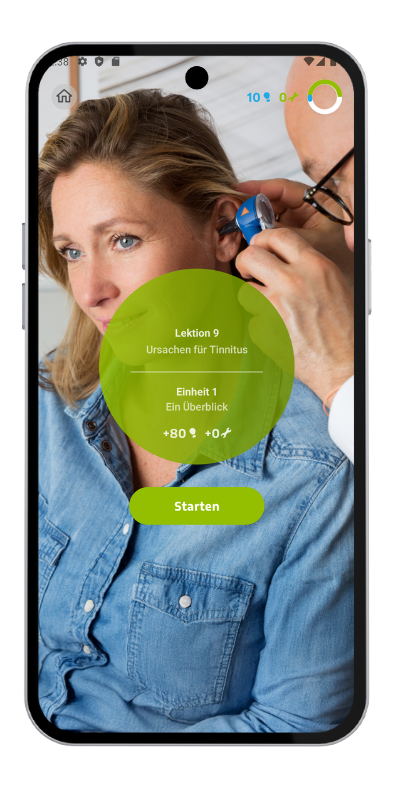 Meine Tinnitus App - Screenshot aus der App - Lektion 9