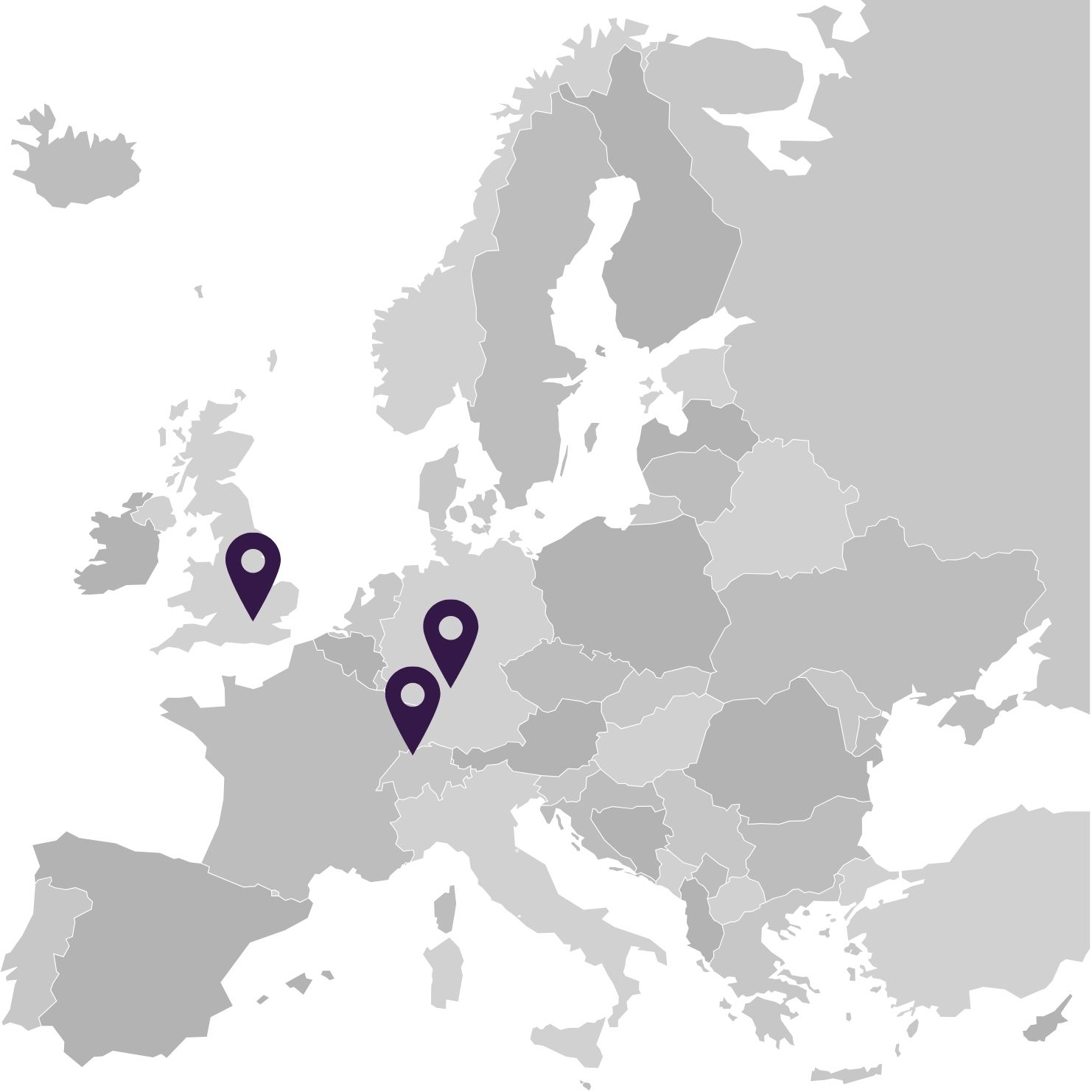 BAYOOCARE - Unsere Standorte in Europa - UK - CH - EU